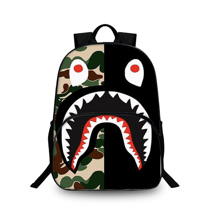 20223 New Bapes shark schoolbag personality graffiti student backpack men's  and women's fashion trend backpack _ - AliExpress Mobile