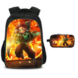 Kids' Demon Slayer School Backpacks with Pencil Case 2 Pieces Set Gift for Kids