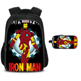 Kids' Iron Man School Backpacks with Pencil Case 2 Pieces Set Gift for Kids
