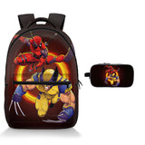 Deadpool and Wolverine 16" Backpack Allover Print School Backpack with Pencil Case 2 Pieces Combo