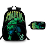 HULK 15" Backpack with Pencil Case Kids' School Merch 2 Pieces Combo