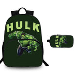 HULK 15" Backpack with Pencil Case Kids' School Merch 2 Pieces Combo