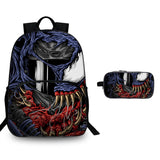 Venom 15" Backpack with Pencil Case Kids' School Merch 2 Pieces Combo