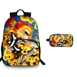 Demon Slayer 15" Backpack with Pencil Case Kids' School Merch 2 Pieces Combo