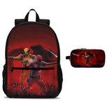 Kids' Deadpool & Wolverine 18" USB School Backpack with Pencil Case 2 Pieces Combo