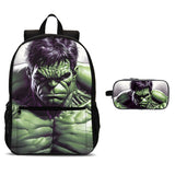 Kids' HULK 18" USB School Backpack with Pencil Case 2 Pieces Combo
