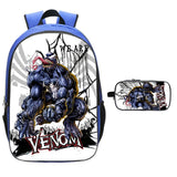 Boys' 16" Venom Backpack with Pencil Case Blue School Backpack Elementary School Backpack