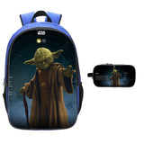 Boys' 16" Star Wars Backpack with Pencil Case Blue School Backpack Primary School Backpack