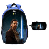 Boys' 16" Star Wars Backpack with Pencil Case Blue School Backpack Primary School Backpack