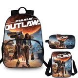 Star Wars Outlaws 3 Pieces Combo 15 inches School Backpack Shoulder Bag Pencil Case