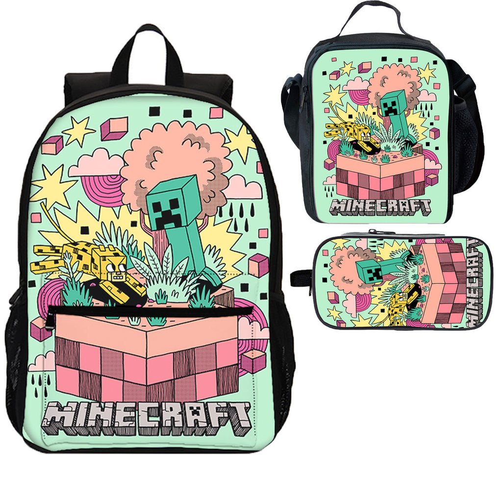 Minecraft Backpack with Lunch Box