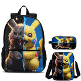 Pikachu 3 Pieces Combo 18" School Backpack Shoulder Bag Pencil Case