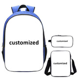 Boys' Customized School Backpacks with Shoulder Bag and Pencil Case 3 Pieces Set