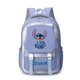 Stitch Girl's Nylon School Backpack 17" Backpack Waterproof Multiple Pockets