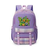 Girls' Ninja Turtle 17" Nylon School Backpack Waterproof Backpack with Multiple Pockets