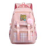 Dream Big Girl's Nylon School Backpack Waterproof Multiple Pockets Gift for Kids