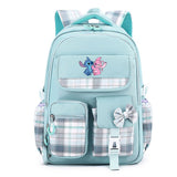 Girl's Stitch 17" School Backpack Multiple Front Pockets Fashion Backpack Kid's Gift