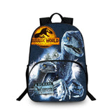 Jurassic 15" Backpack with Two Side Pouches Kid's School Bookbag