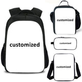 Customized School Backpack with Lunch Bag Shoulder Bag Pencil Case 4 Pieces Combo Gift for Kids