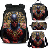 Kids' Spider-Man School Backpacks with Lunch Bag Shoulder Bag Pencil Case 4 Pieces Set 2024 New Merch
