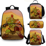 Gladiator 15" School Backpack with Lunch Bag Shoulder Bag Pencil Case 4 Pieces Combo Kid's Gift