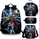 Gladiator 15" School Backpack with Lunch Bag Shoulder Bag Pencil Case 4 Pieces Combo Kid's Gift