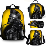 Gladiator 15" School Backpack with Lunch Bag Shoulder Bag Pencil Case 4 Pieces Combo Kid's Gift