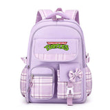 Girl's Ninja Turtle 17" School Backpack Multiple Front Pockets Fashion Backpack Kid's Gift