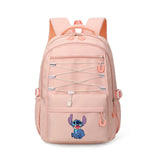 Girls' Stitch 17" Nylon School Backpack Fashion Waterproof Backpack with Multiple Pockets