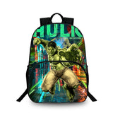 HULK Kids 15" Backpack Multiple Compartments Side Pouches Kid's School Bookbag