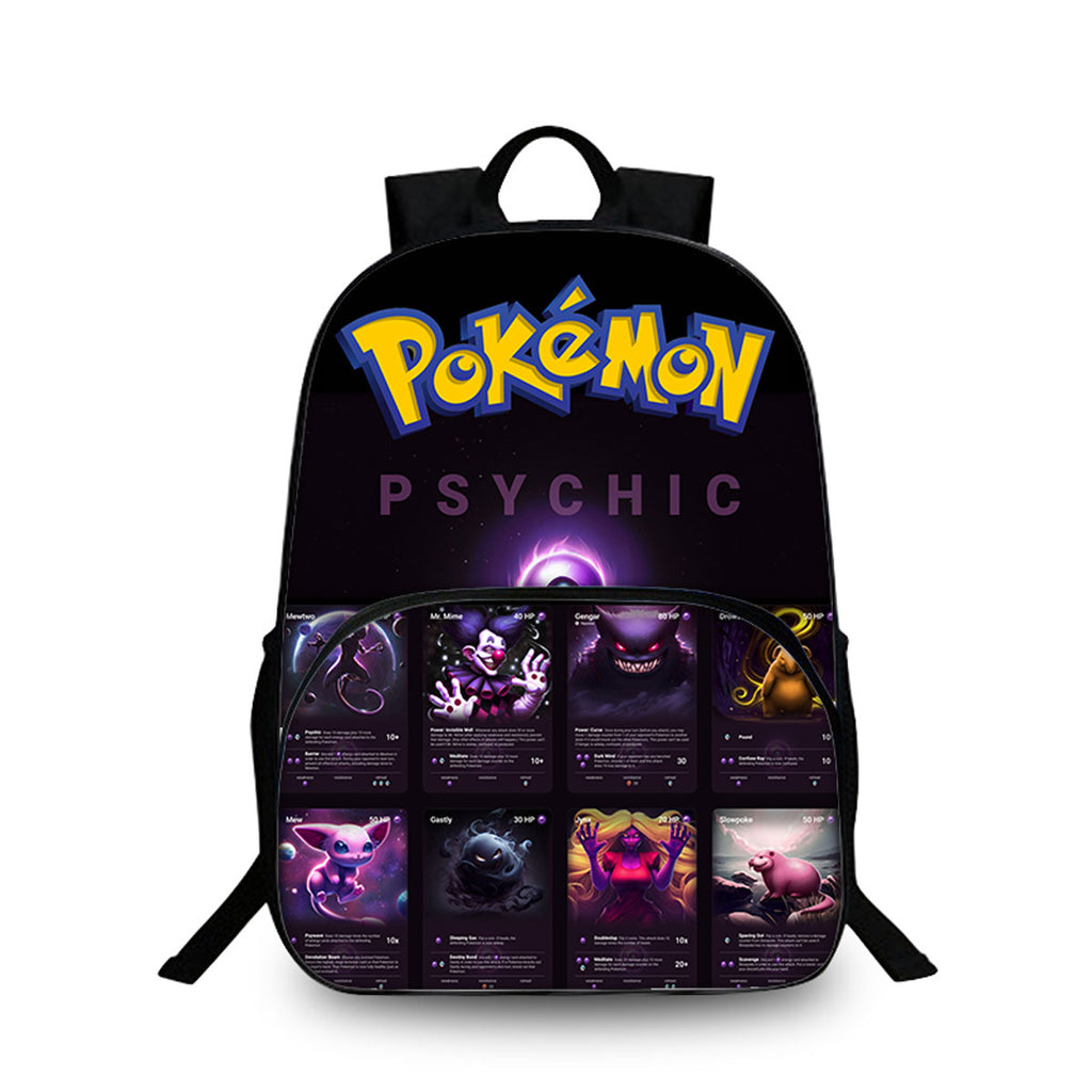 Psychic Type Pokemon Backpack Lunch Bag Pencil Case 3 Pieces Combo – ILYBAG