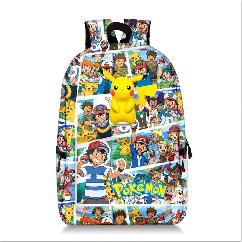 Pokemon Game Peripheral School Bag Backpack Computer Bag Schoolbag Boys  Girls Anime Cartoon School Bag Mochila - AliExpress