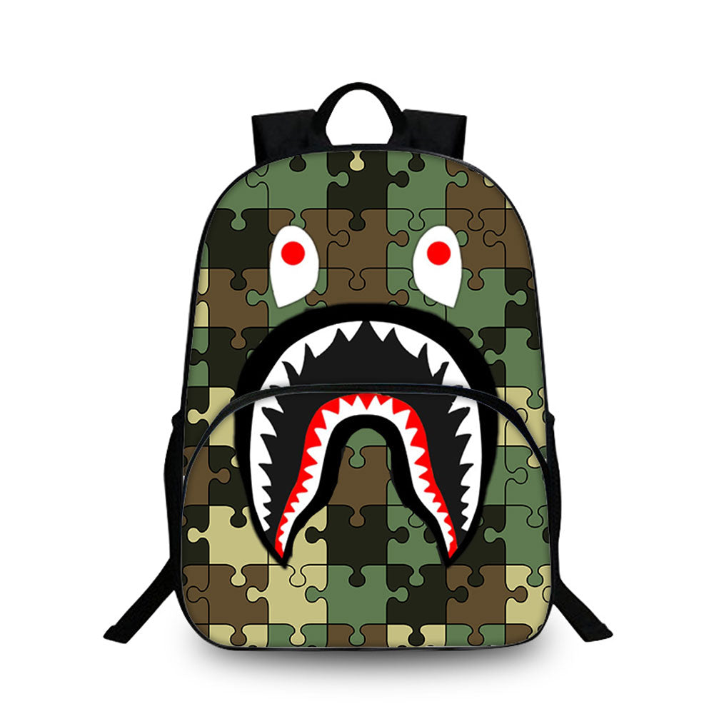 Bape Shark Backpack 2019 Green Camo